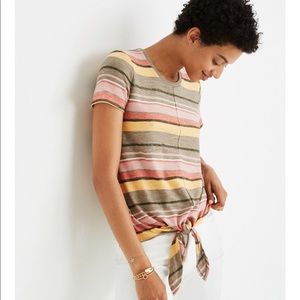 Madewell Stripped Tie T-Shirt